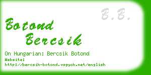 botond bercsik business card